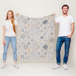 Manta Polar Adorno tradicional portugués y español Boho 