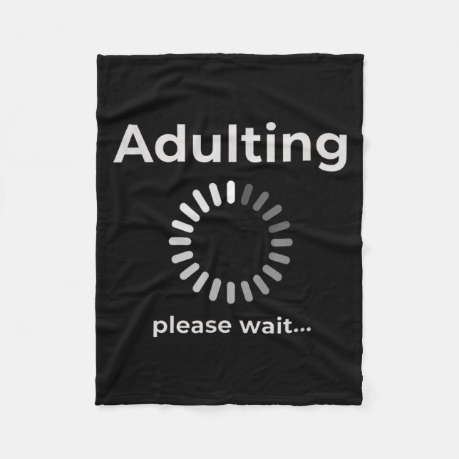 Manta Polar Adulting Humor Novelty Apparel, Adulting Please Wa (Anverso)