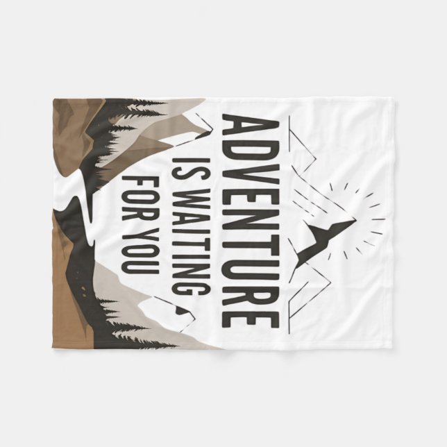 Manta Polar Adventure está esperando un regalo de amante del s (Frente (Horizontal))