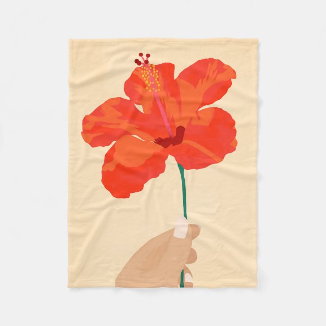 Manta Polar Afecto a Hibiscus (Anverso)