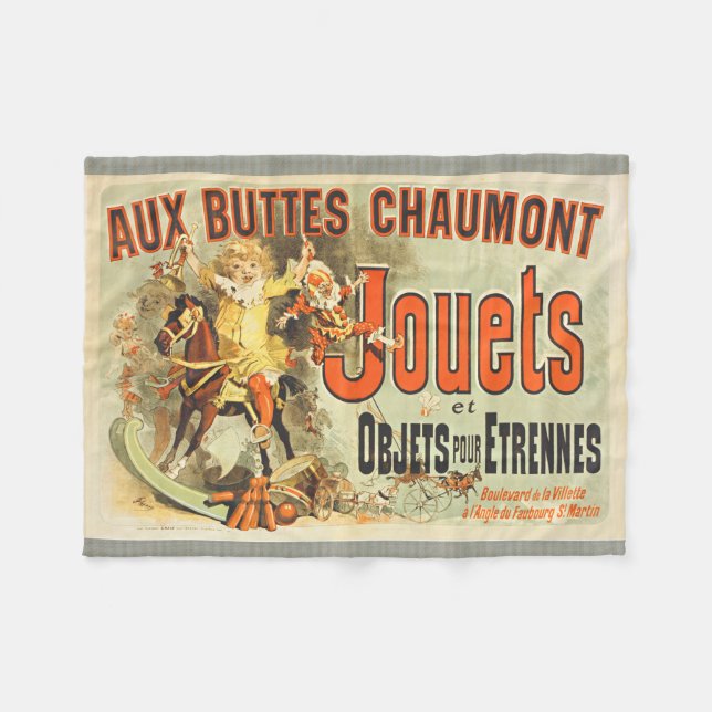 Manta Polar Afiche de juguete francés se une a amigos (Frente (Horizontal))