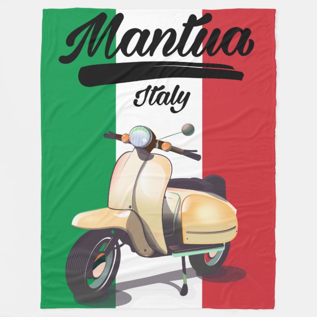 Manta Polar Afiche de viaje de Mantua Italia (Anverso)