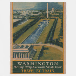 Manta Polar Afiche de viaje de Washington DC