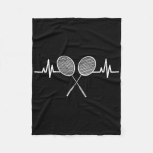 Manta Polar Aficionados deportivos de Badminton Heartbeat