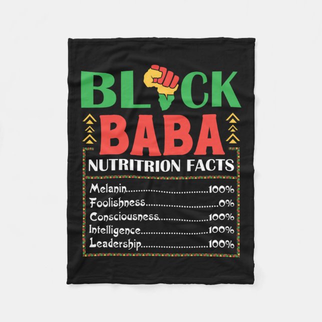 Manta Polar Africa Black By Nutrition Hecho Melanin Consciousn (Anverso)