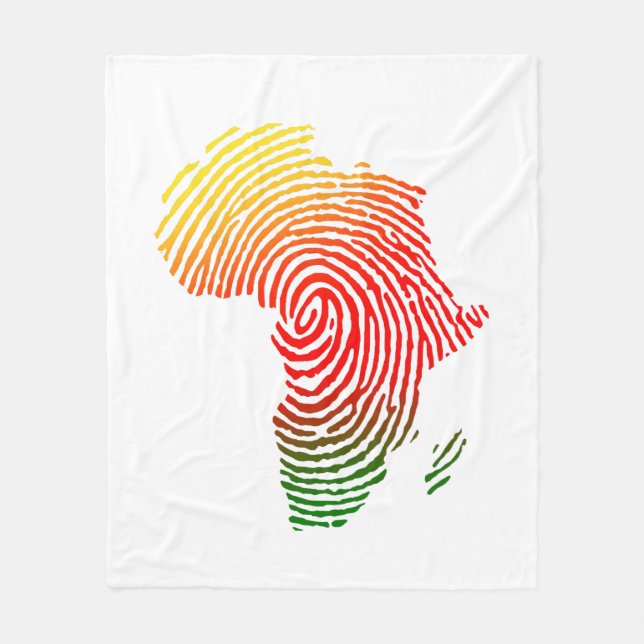 Manta Polar Africa Finger Print, Black History, Equal Rights, (Anverso)