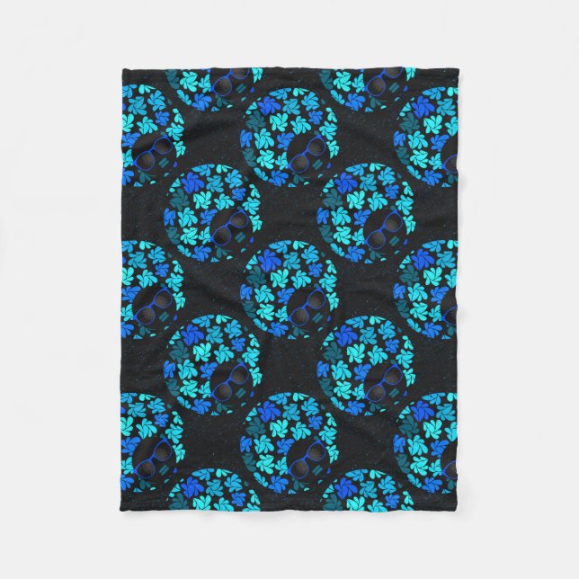 Manta Polar Afro Diva Azul  (Anverso)