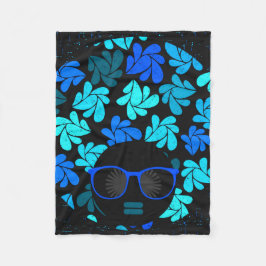 Manta Polar Afro Diva Azul 