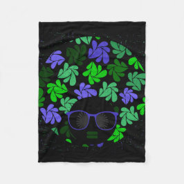 Manta Polar Afro Diva Verde y Azul