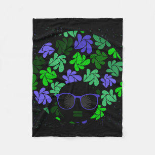 Manta Polar Afro Diva Verde y Azul