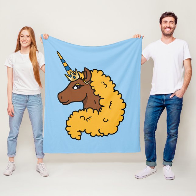 Manta Polar Afro Unicornio amarillo (In situ)