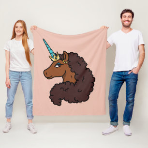 Manta Polar Afro Unicornio   Único