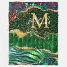 Agante de impresión de animales de safari verde