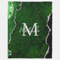 Agante de mármol verde y plateado