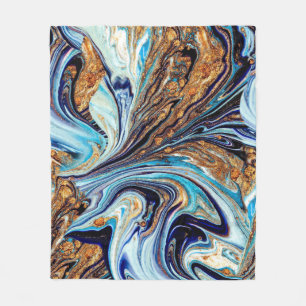Manta Polar Agato azul persa: Textura lujosa oriental