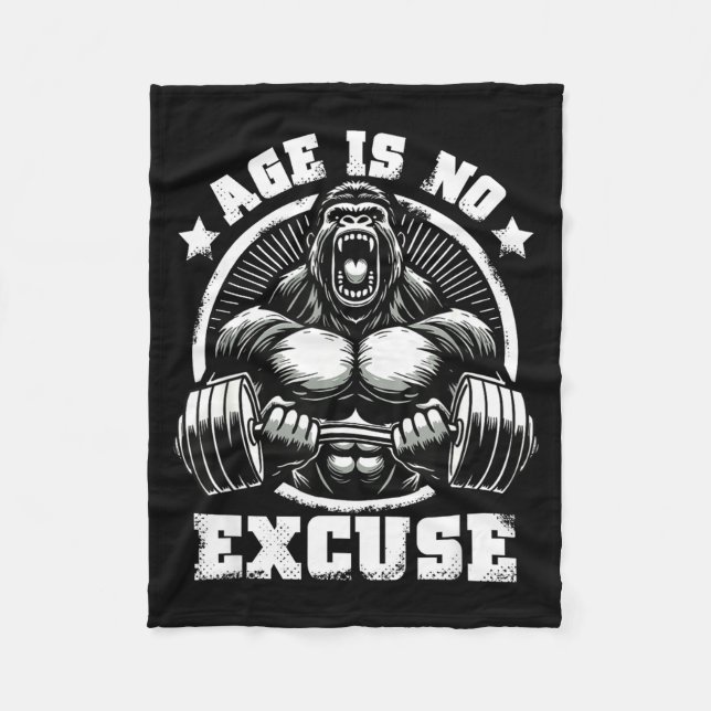 Manta Polar Age Is No Excuse Gorilla Weightlift Gym Quotes Gym (Anverso)