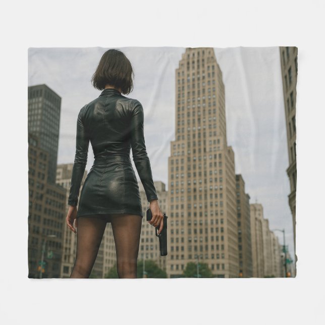 Manta Polar Agentin Black Poster (Frente (Horizontal))