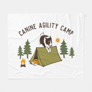 Manta Polar Agility Dog Cute Border Collie Camp Personalizado