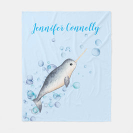 Manta Polar Agradable bebé oceánico Narwhal y burbujas