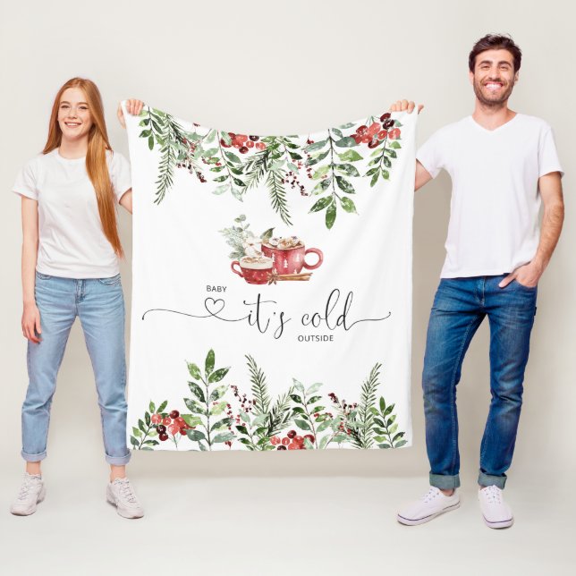 Manta Polar Agradable y verde bebé, frío afuera (In situ)