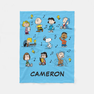 Manta Polar Agrega tu nombre   Charlie Brown y Gang