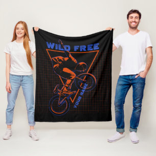 Manta Polar Agregar texto de nombre BMX Freestyle extremo rojo