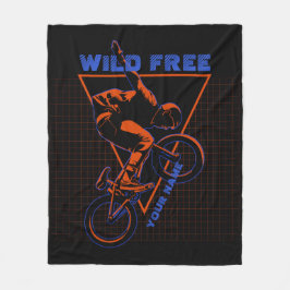 Manta Polar Agregar texto de nombre BMX Freestyle extremo rojo