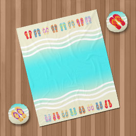 Manta Polar Agua Beach Waves Sandalias De Verano