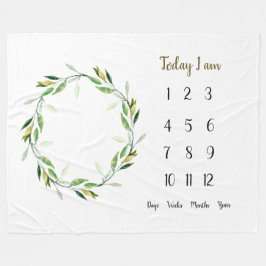 Manta Polar Agua verde: bebé primer año de la fiesta de la pri