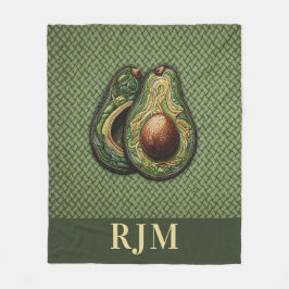 Manta Polar Aguacate Lover Faux Embroidery