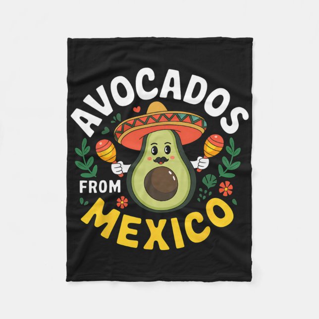 Manta Polar Aguacates De México Cinco De Mayo Fiesta Mexicana (Anverso)