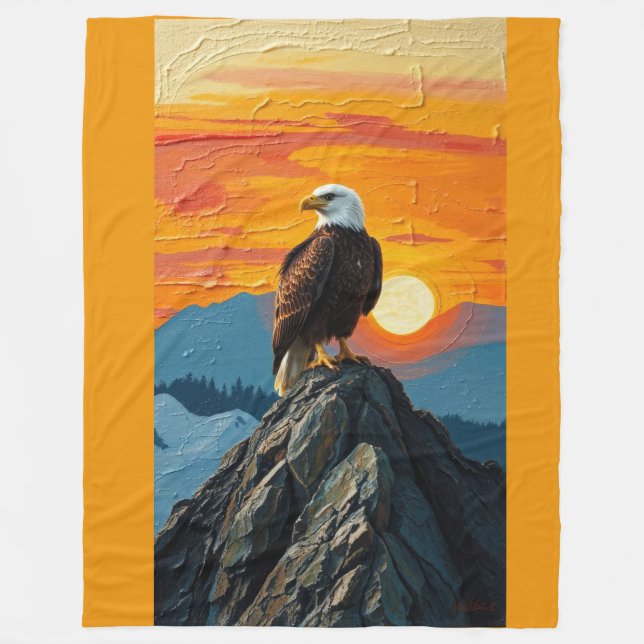 Manta Polar Águila al atardecer (Anverso)
