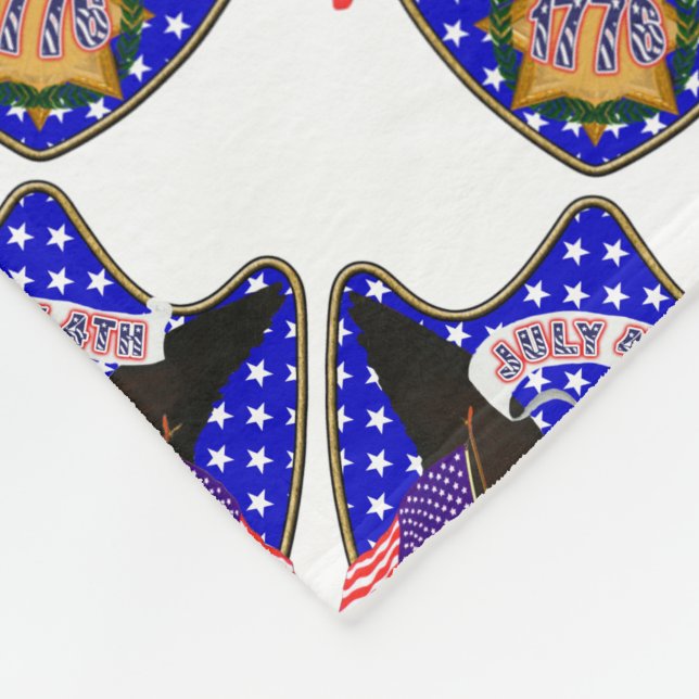 Manta Polar Águila del Día de la Independencia (Esquina)