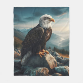 Manta Polar Águila encaramada en terreno rocoso