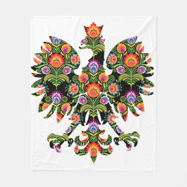 Manta Polar Águila polaca Polonia Wycinanki Emblem, folklore p (Anverso)