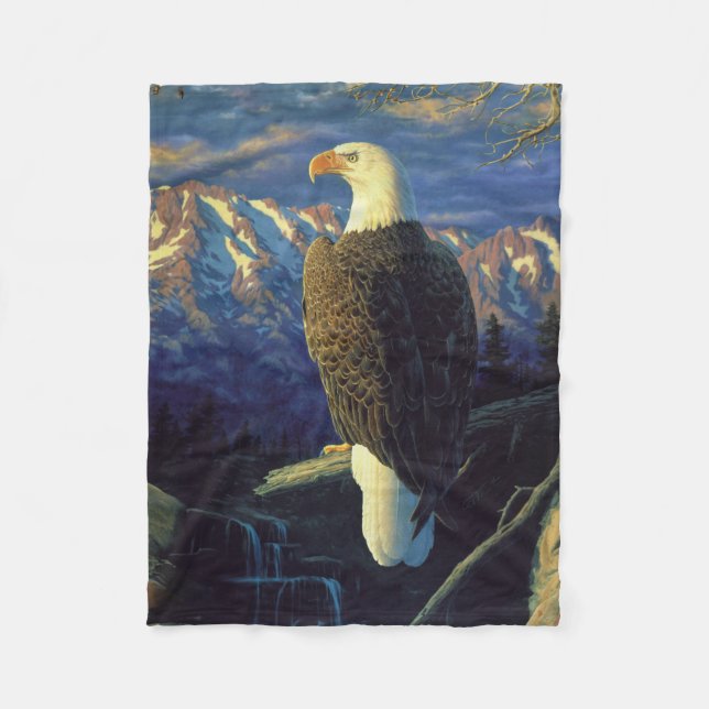 Manta Polar Águila y Montañas Calvinas de Norteamérica (Anverso)