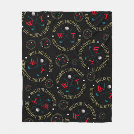 Manta Polar Agujero en un club de golf deportivo Patrón negro