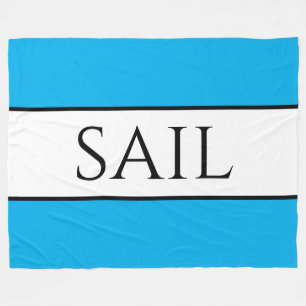 Manta Polar AIL Azure Nautical Blue White Summer Stripes