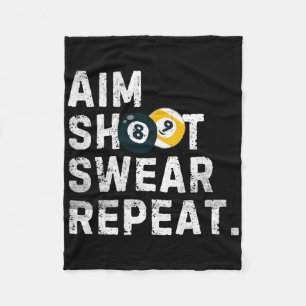 Manta Polar Aim Shoot Swear Repeat Vintage Pool Player Funny B