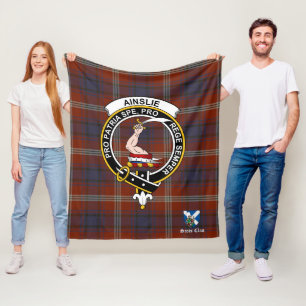 Manta Polar Ainslie Ancient Clan Badge Tartan Plaid