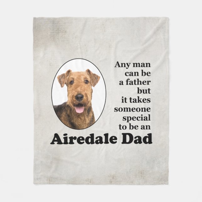 Manta Polar Airedale Dad Fleece Blanket (Anverso)