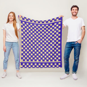 Manta Polar Ajedrez azul