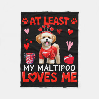 Manta Polar Al menos mi Maltipoo me ama en singles por San Val