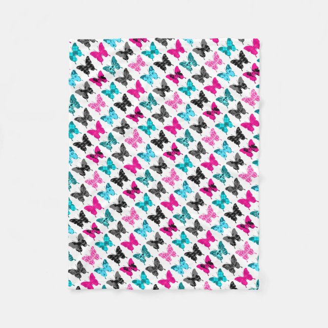 Manta Polar Alas caprichosas: Bayas y azules (Anverso)