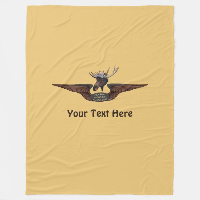 Manta Polar Alas de Aviación de Moose Volador (Anverso)