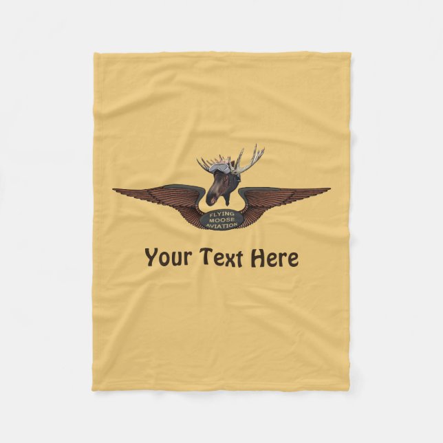 Manta Polar Alas de Aviación de Moose Volador (Anverso)