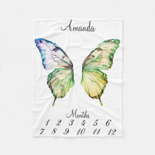 Manta Polar Alas de mariposa rosada de hito Baby Keepsake