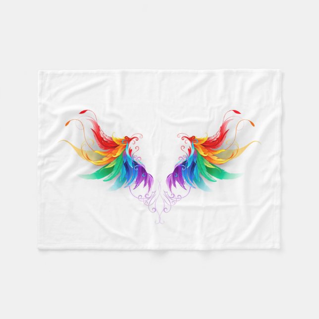 Manta Polar Alas del arco iris fluidas (Frente (Horizontal))