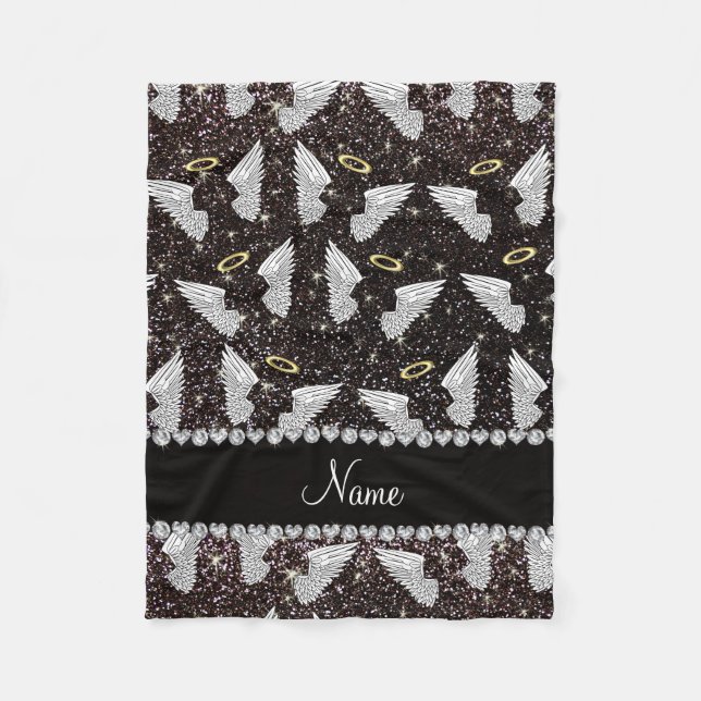 Manta Polar Alas negras conocidas de encargo del ángel del (Anverso)