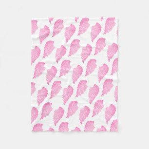Manta Polar Alas rosadas femeninas del ángel